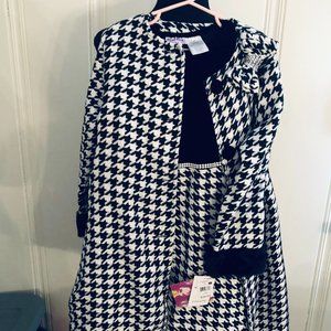 Blueberri Blvd 2 piece matching dress and jacket black and white size 7/8